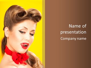 Fashion Background Yellow PowerPoint Template