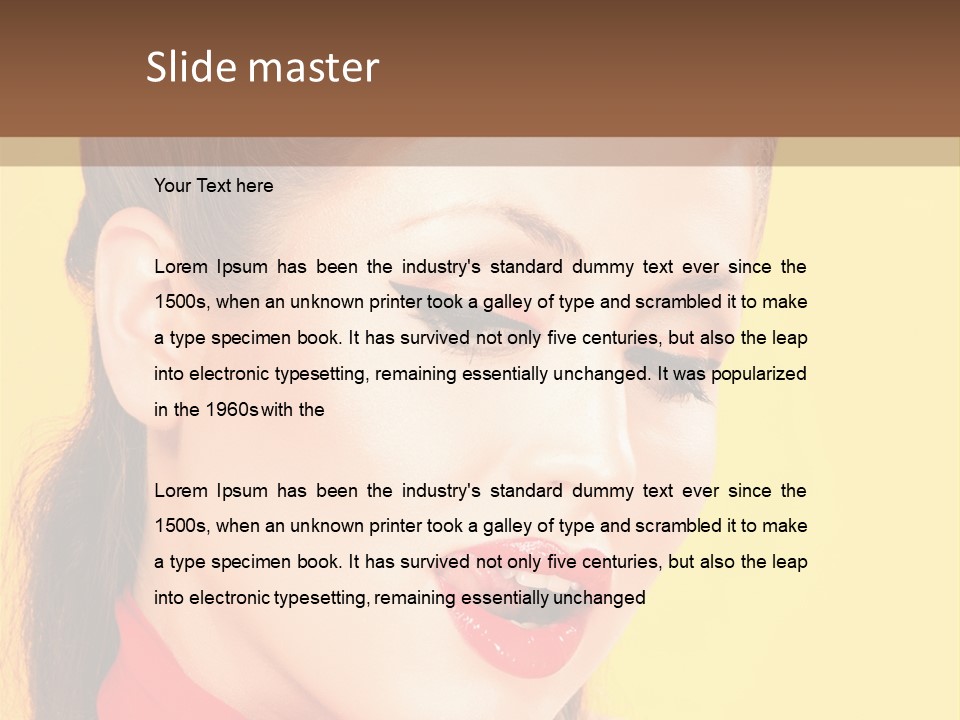 Fashion Background Yellow PowerPoint Template