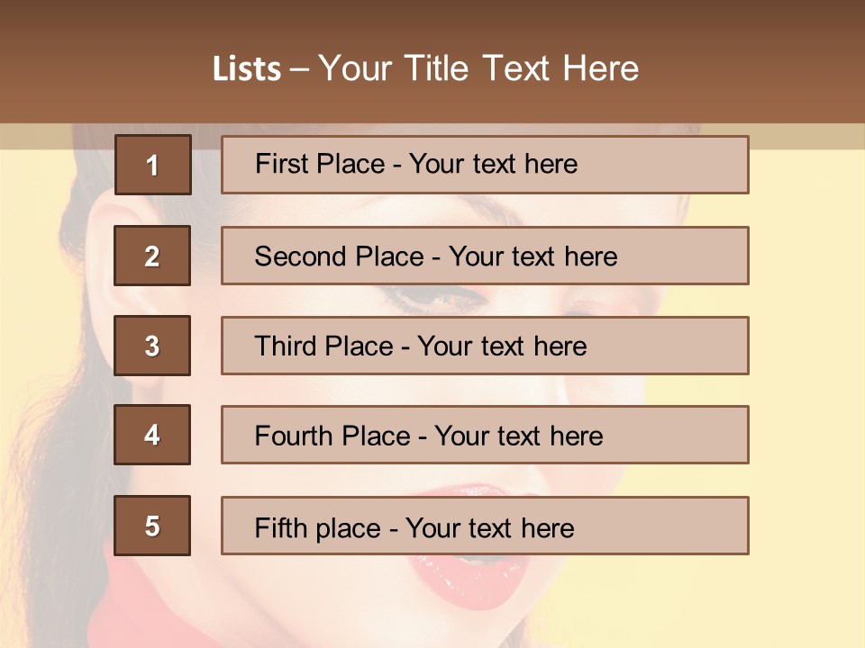 Fashion Background Yellow PowerPoint Template