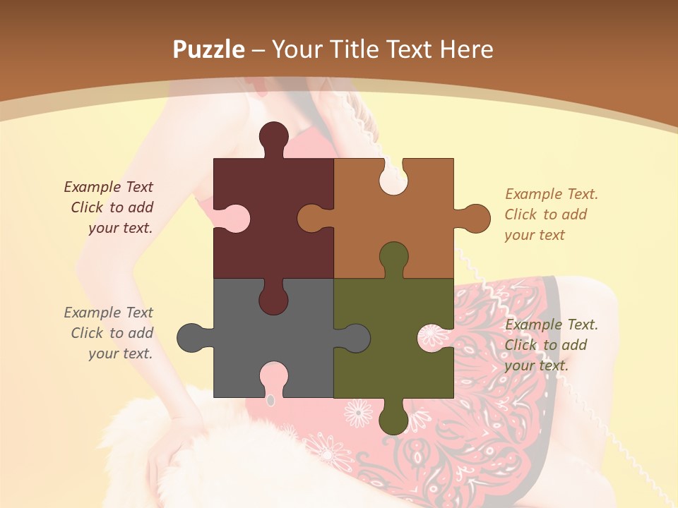 Girl Cute Background PowerPoint Template