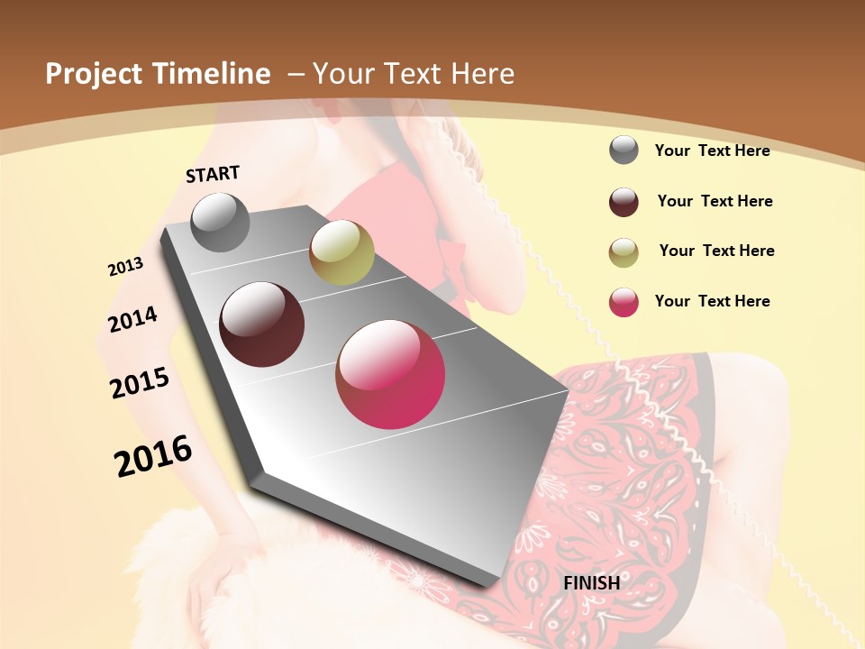 Girl Cute Background PowerPoint Template