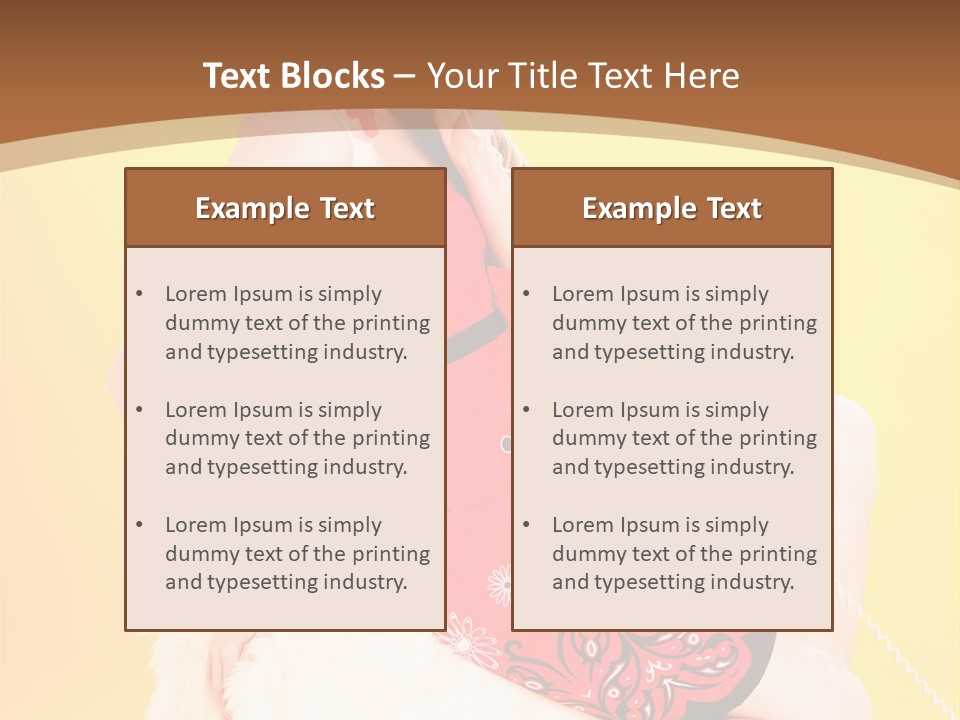 Girl Cute Background PowerPoint Template