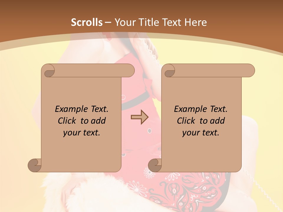 Girl Cute Background PowerPoint Template