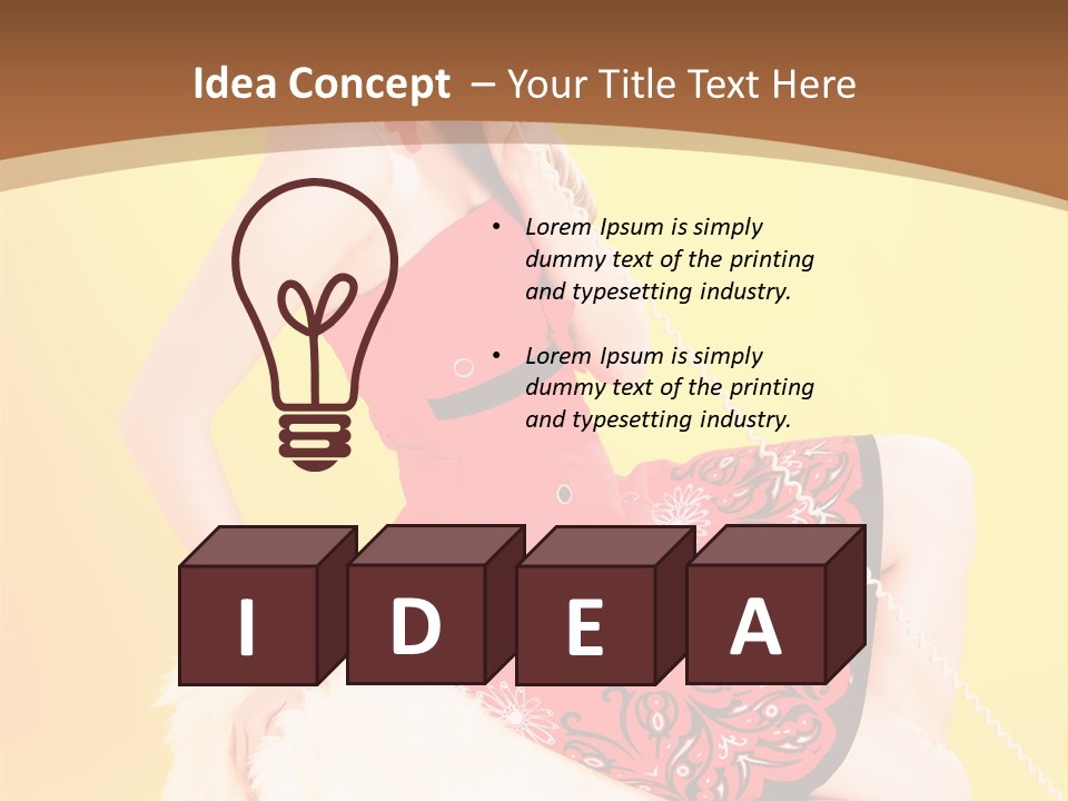 Girl Cute Background PowerPoint Template