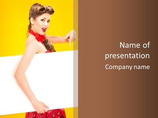 Pin Up Beautiful Expression PowerPoint Template