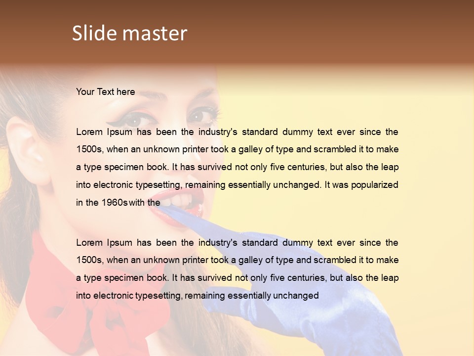 Girl Vintage People PowerPoint Template