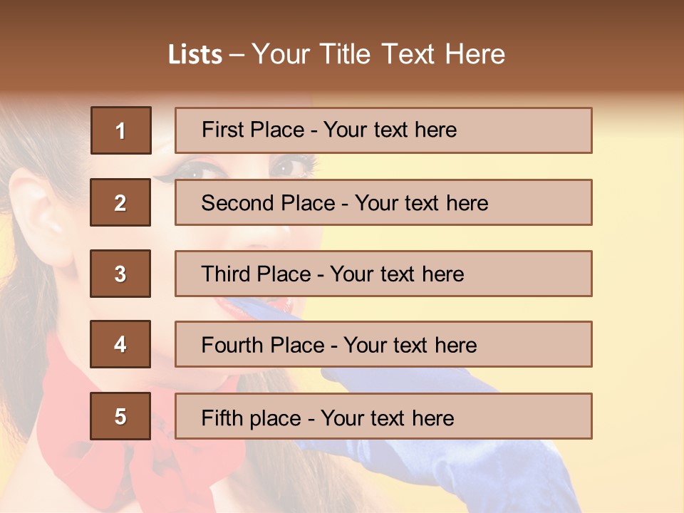 Girl Vintage People PowerPoint Template