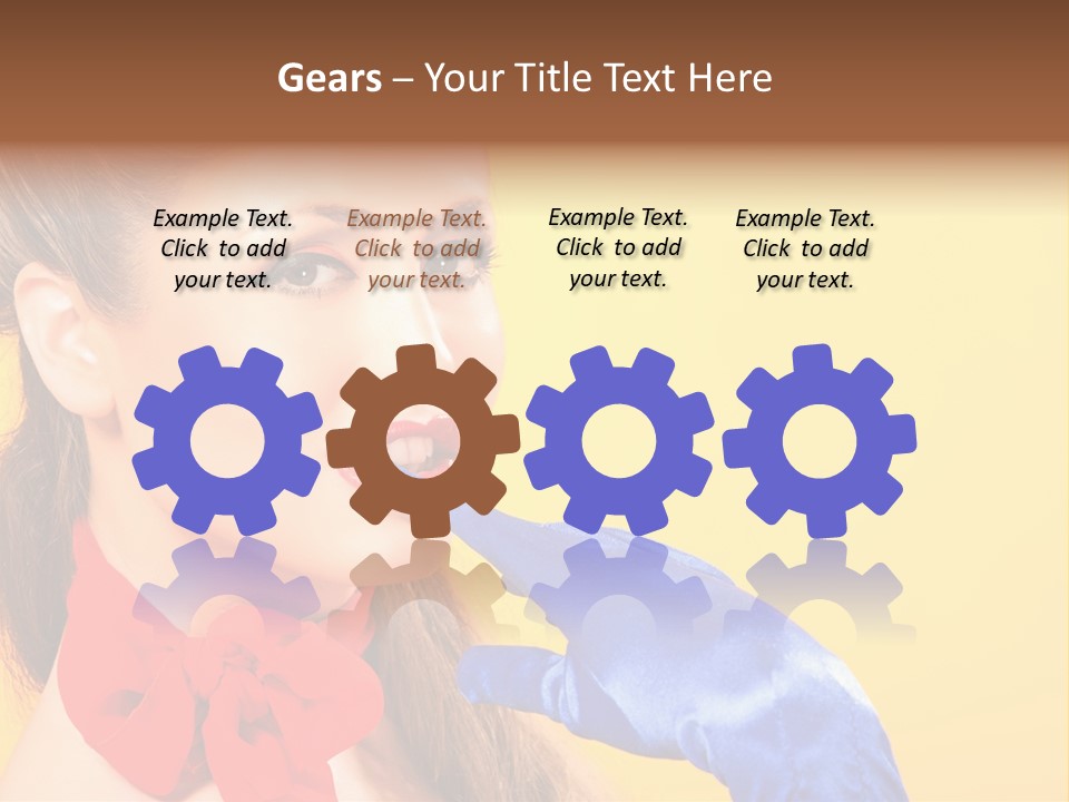 Girl Vintage People PowerPoint Template