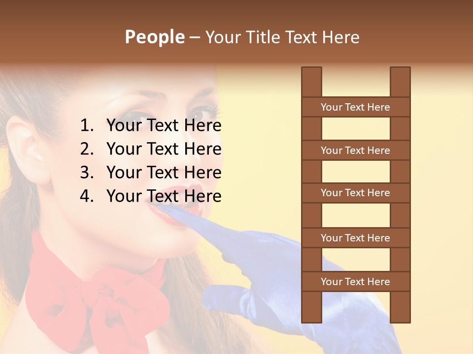 Girl Vintage People PowerPoint Template