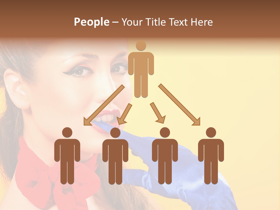 Girl Vintage People PowerPoint Template