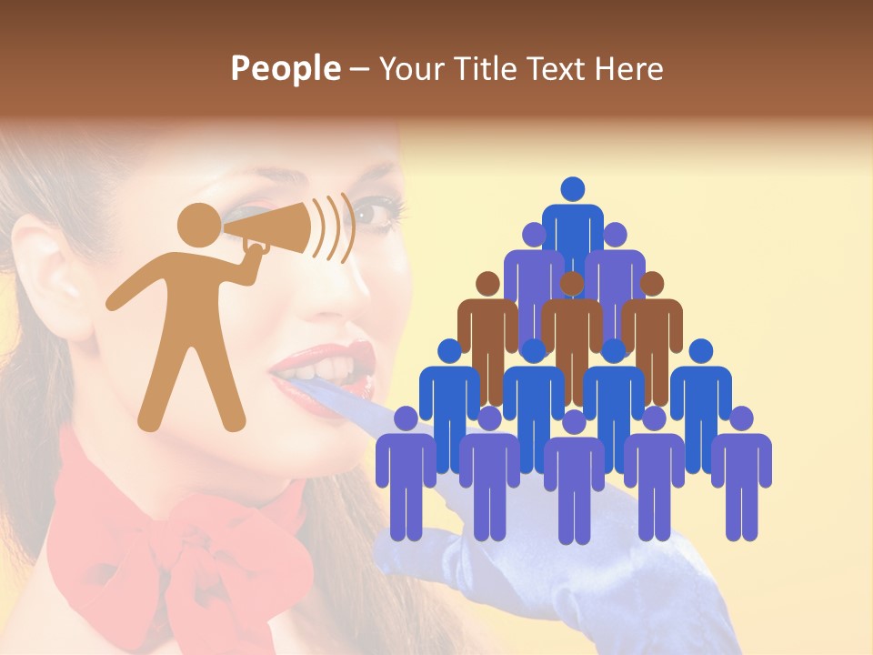 Girl Vintage People PowerPoint Template