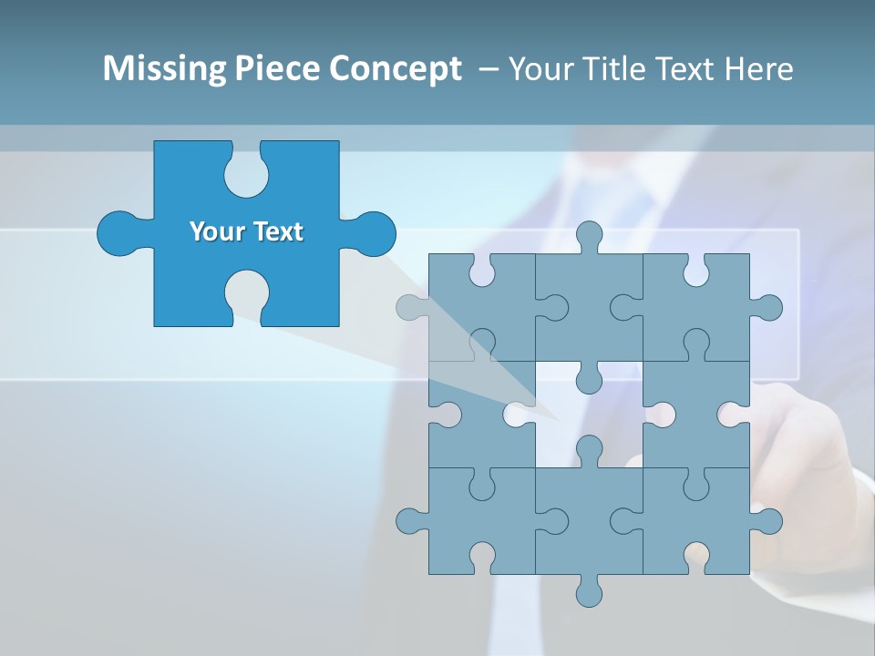 Business Hand Button PowerPoint Template