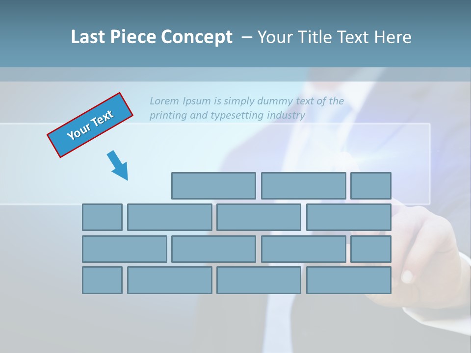 Business Hand Button PowerPoint Template