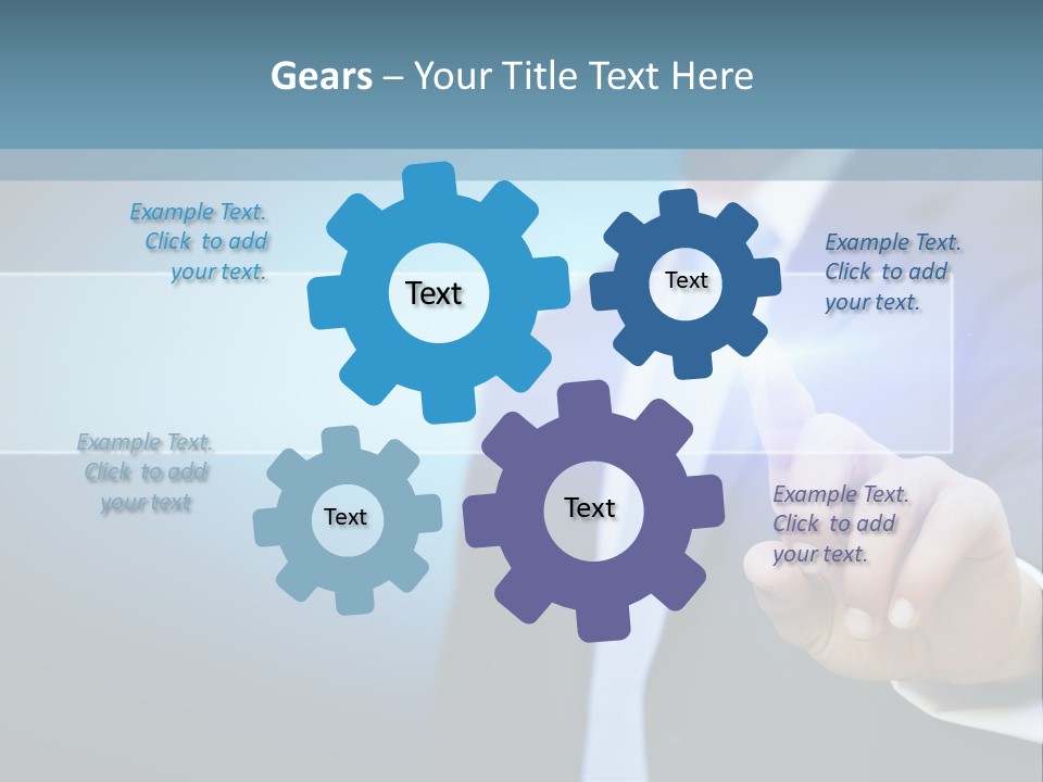 Business Hand Button PowerPoint Template