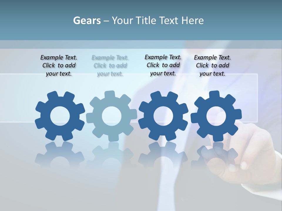 Business Hand Button PowerPoint Template