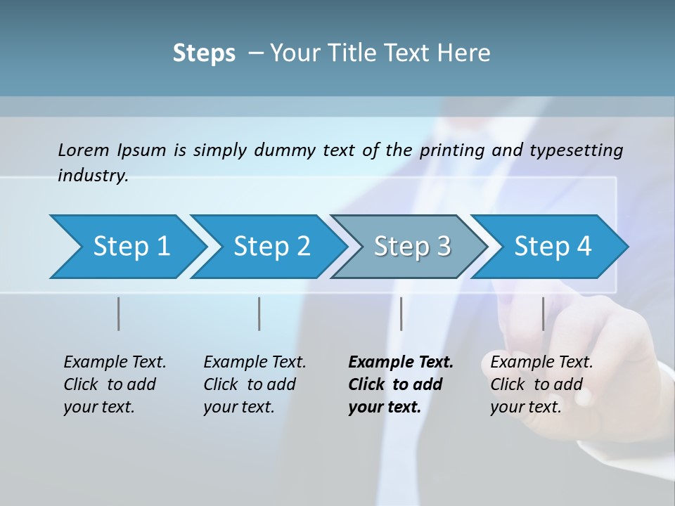 Business Hand Button PowerPoint Template