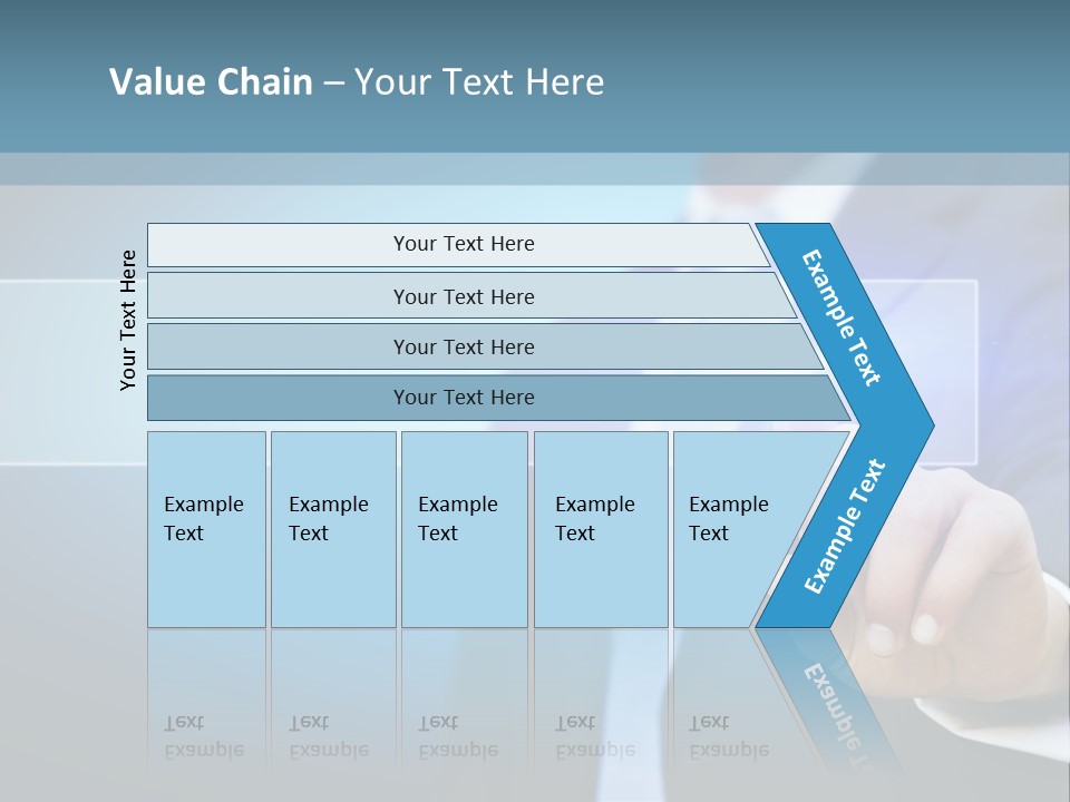 Business Hand Button PowerPoint Template