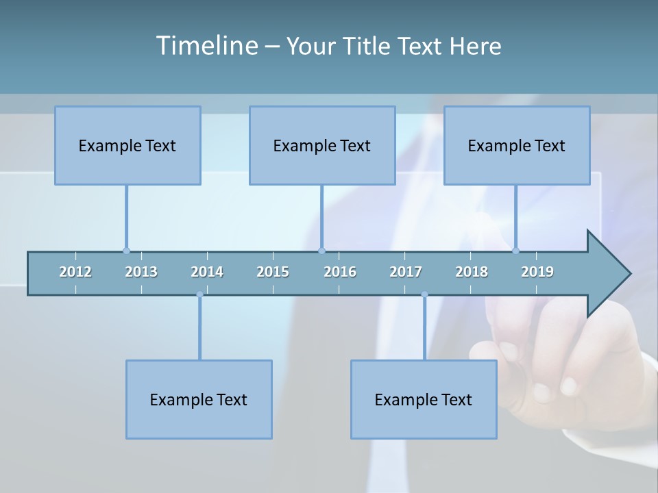 Business Hand Button PowerPoint Template
