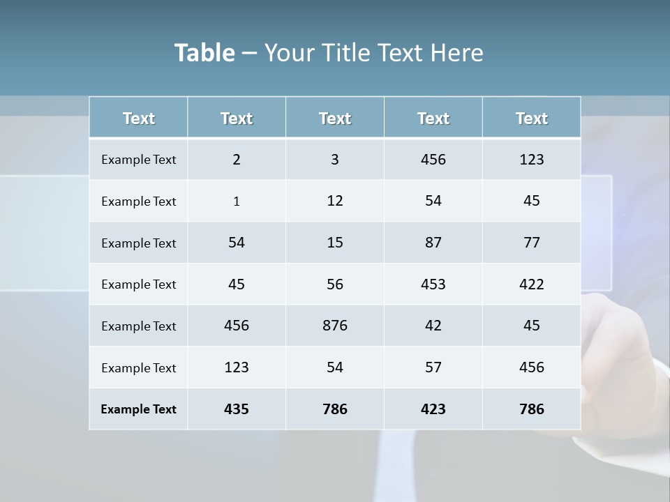 Business Hand Button PowerPoint Template