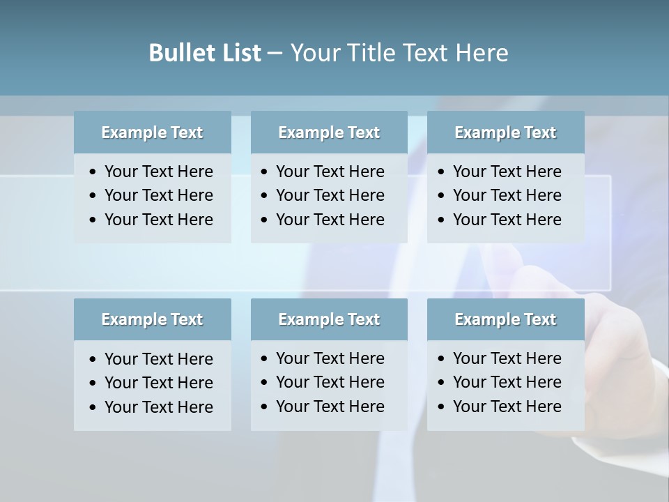 Business Hand Button PowerPoint Template