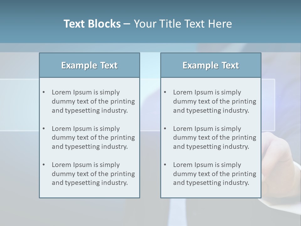 Business Hand Button PowerPoint Template