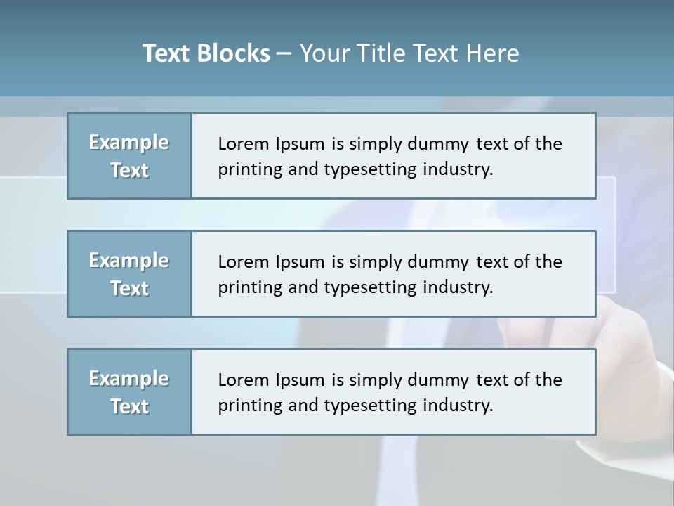 Business Hand Button PowerPoint Template
