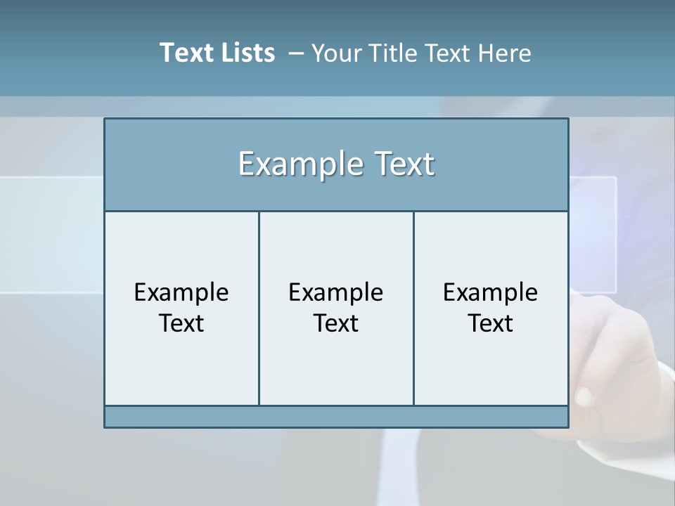 Business Hand Button PowerPoint Template