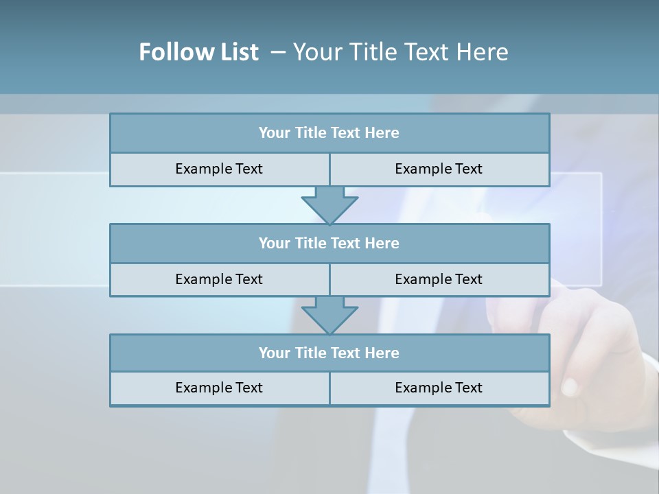 Business Hand Button PowerPoint Template