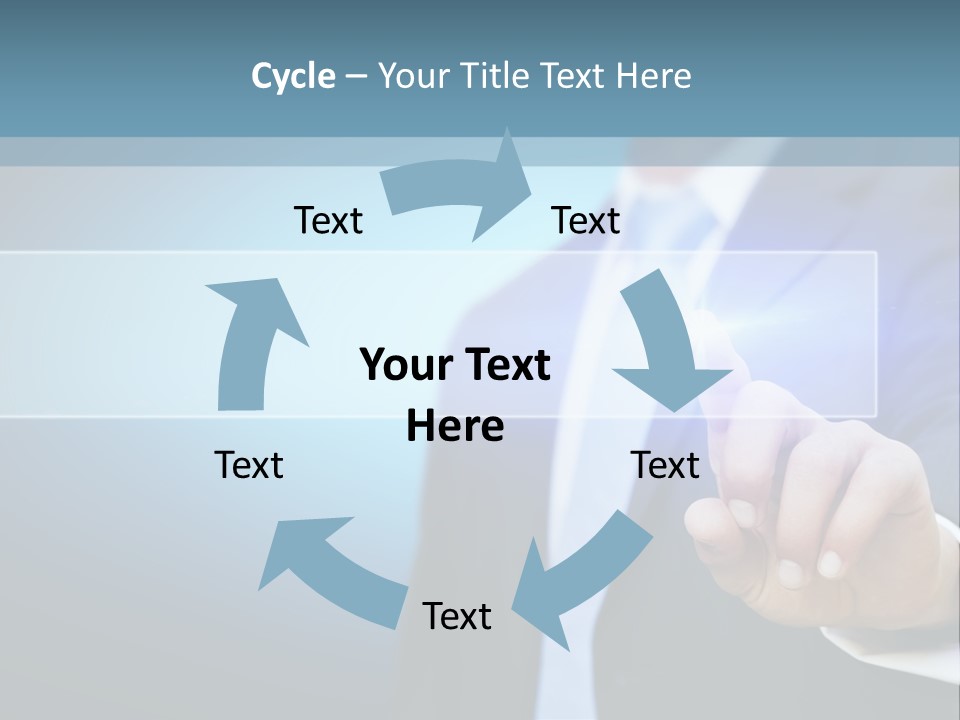 Business Hand Button PowerPoint Template