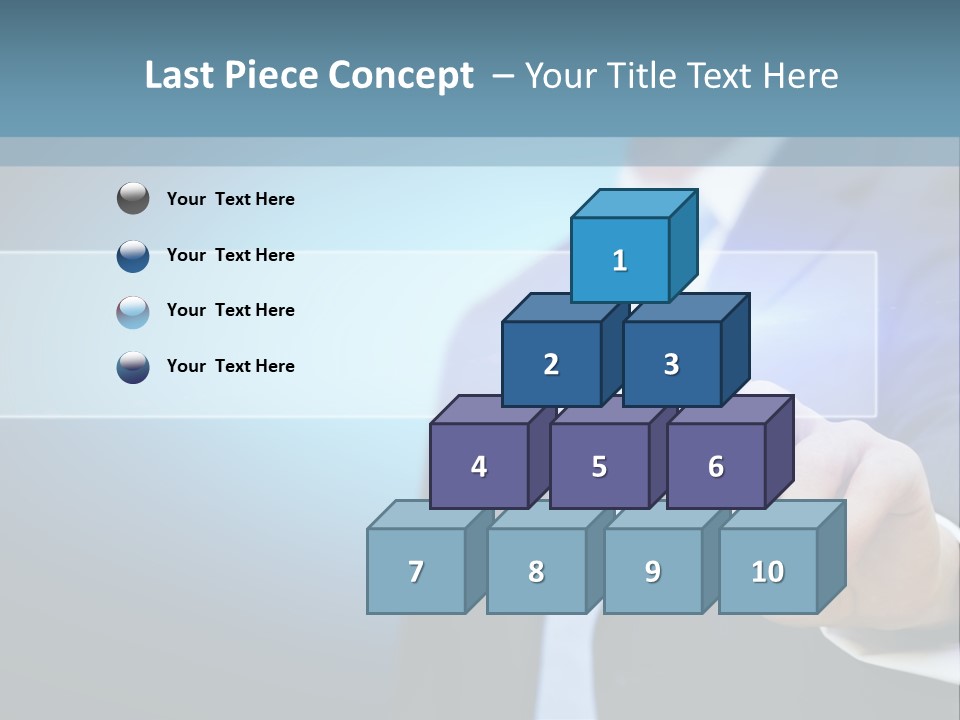 Business Hand Button PowerPoint Template