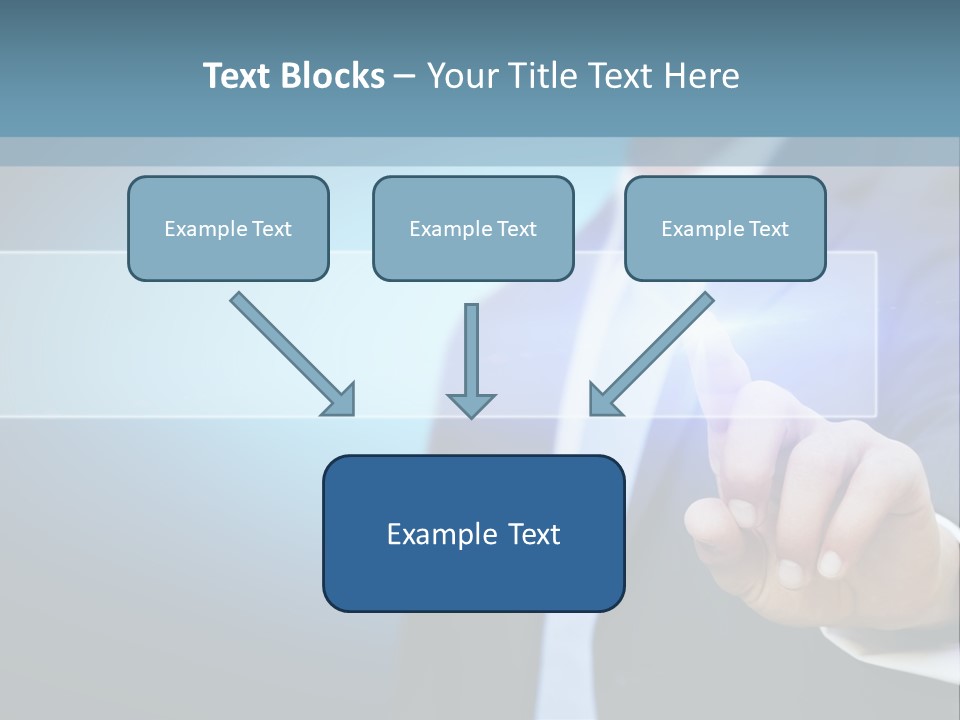 Business Hand Button PowerPoint Template