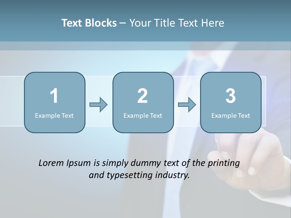 Business Hand Button PowerPoint Template