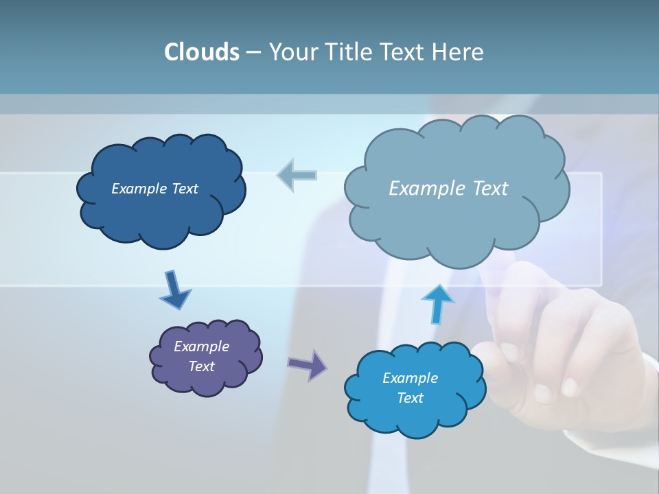 Business Hand Button PowerPoint Template