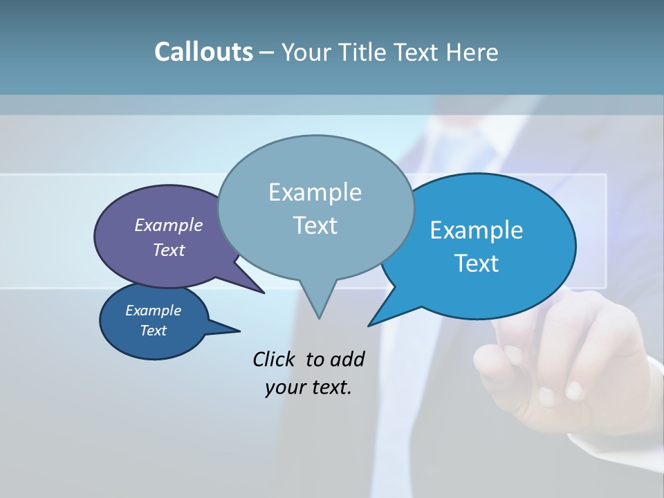 Business Hand Button PowerPoint Template