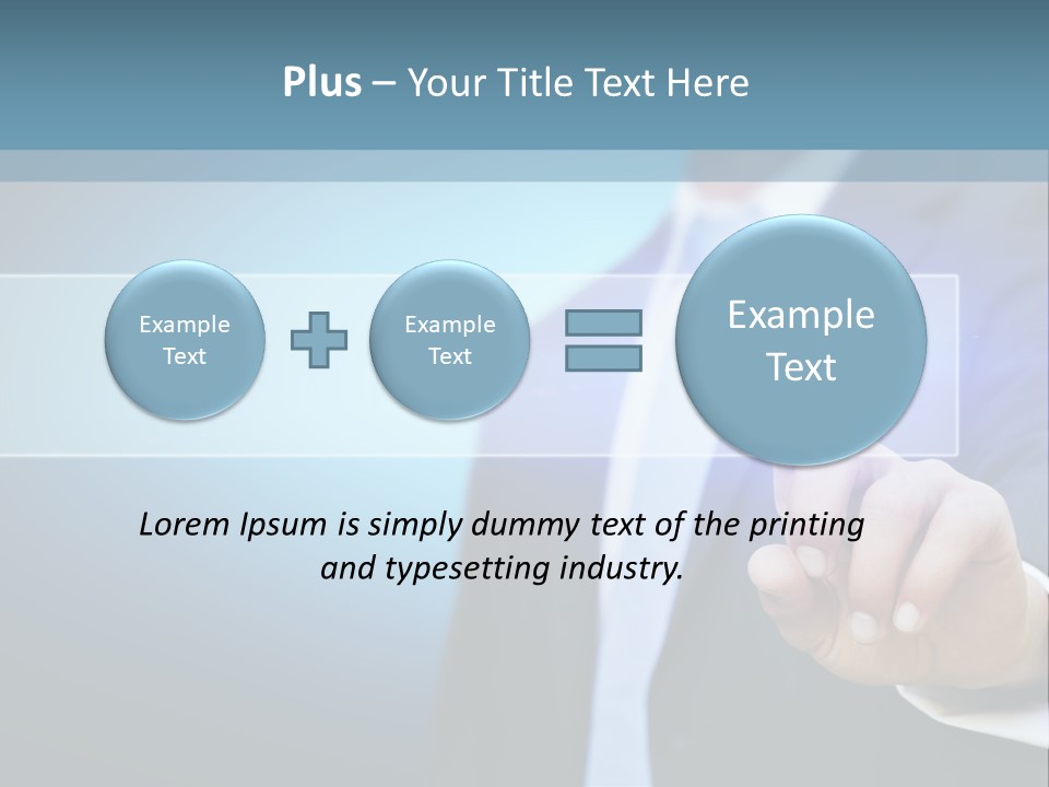 Business Hand Button PowerPoint Template