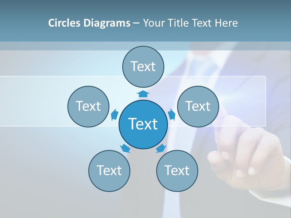 Business Hand Button PowerPoint Template