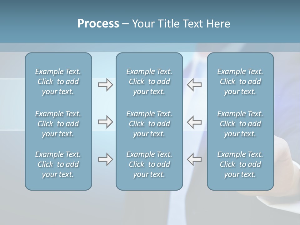 Business Hand Button PowerPoint Template