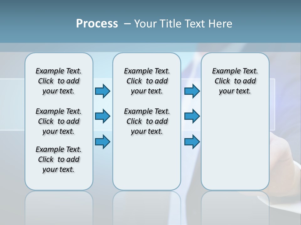 Business Hand Button PowerPoint Template