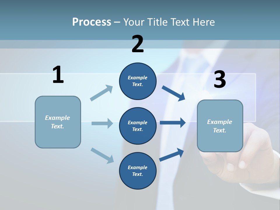 Business Hand Button PowerPoint Template