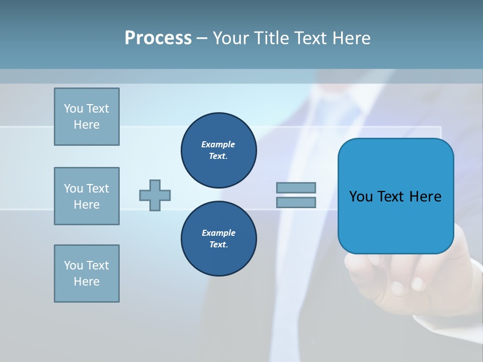 Business Hand Button PowerPoint Template