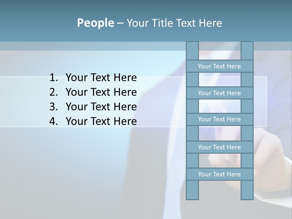 Business Hand Button PowerPoint Template