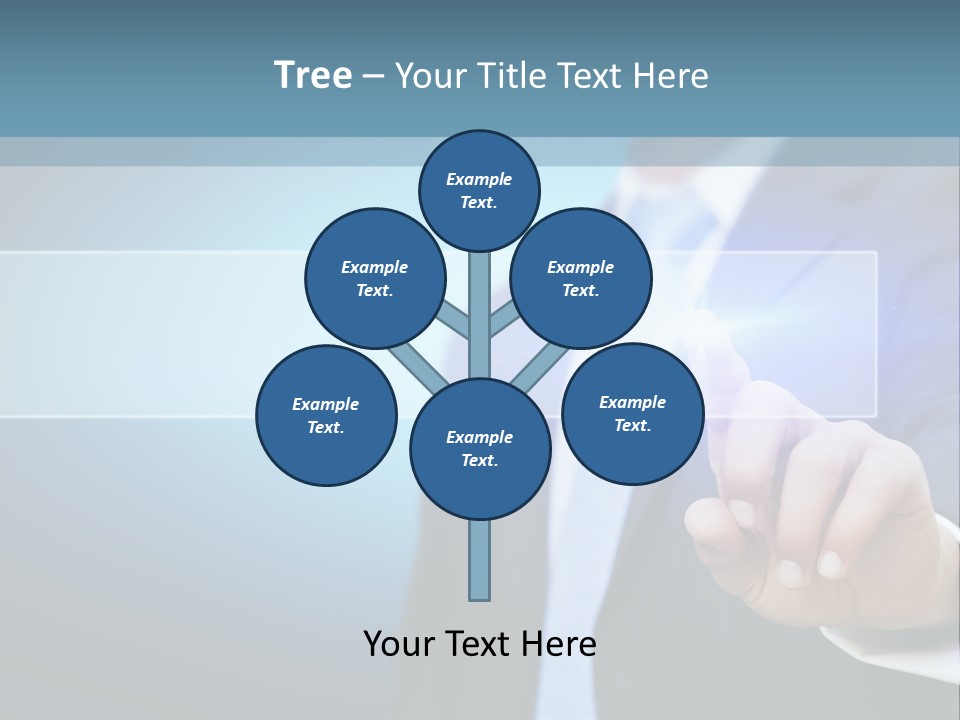 Business Hand Button PowerPoint Template