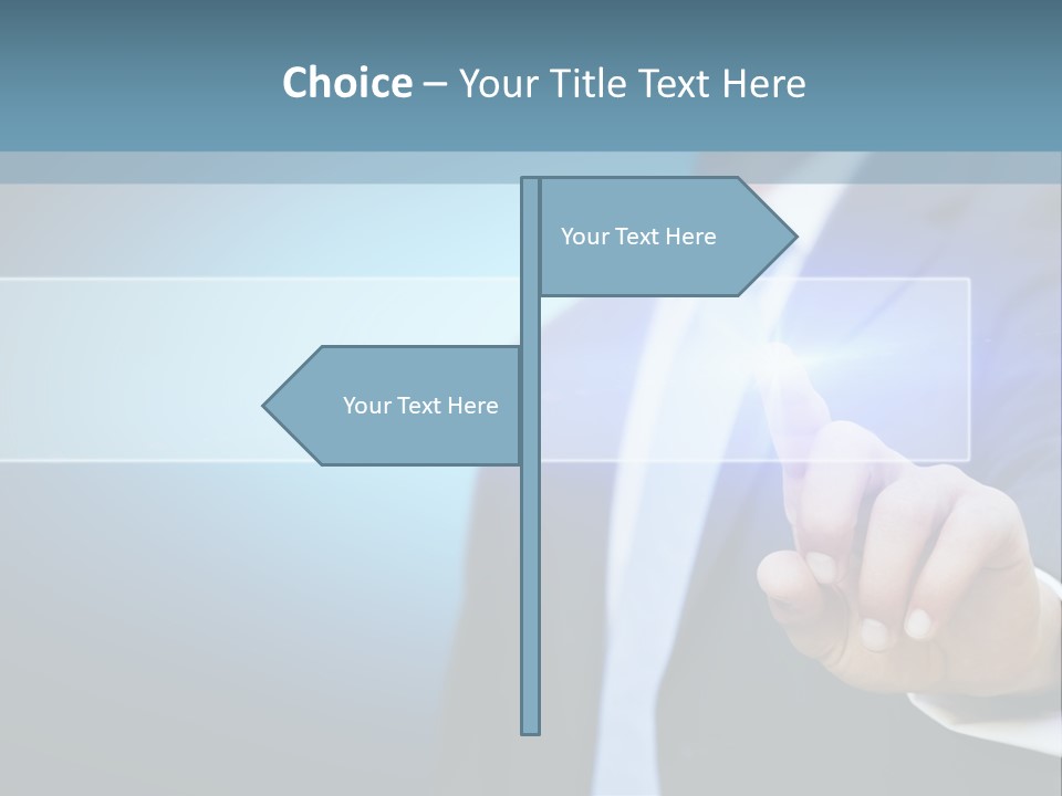 Business Hand Button PowerPoint Template