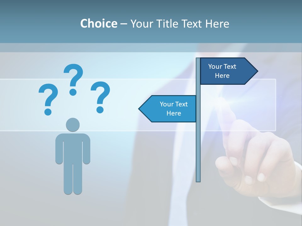 Business Hand Button PowerPoint Template