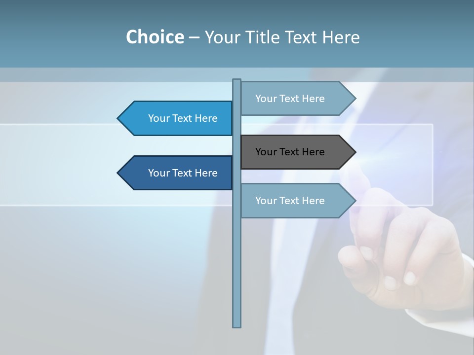 Business Hand Button PowerPoint Template