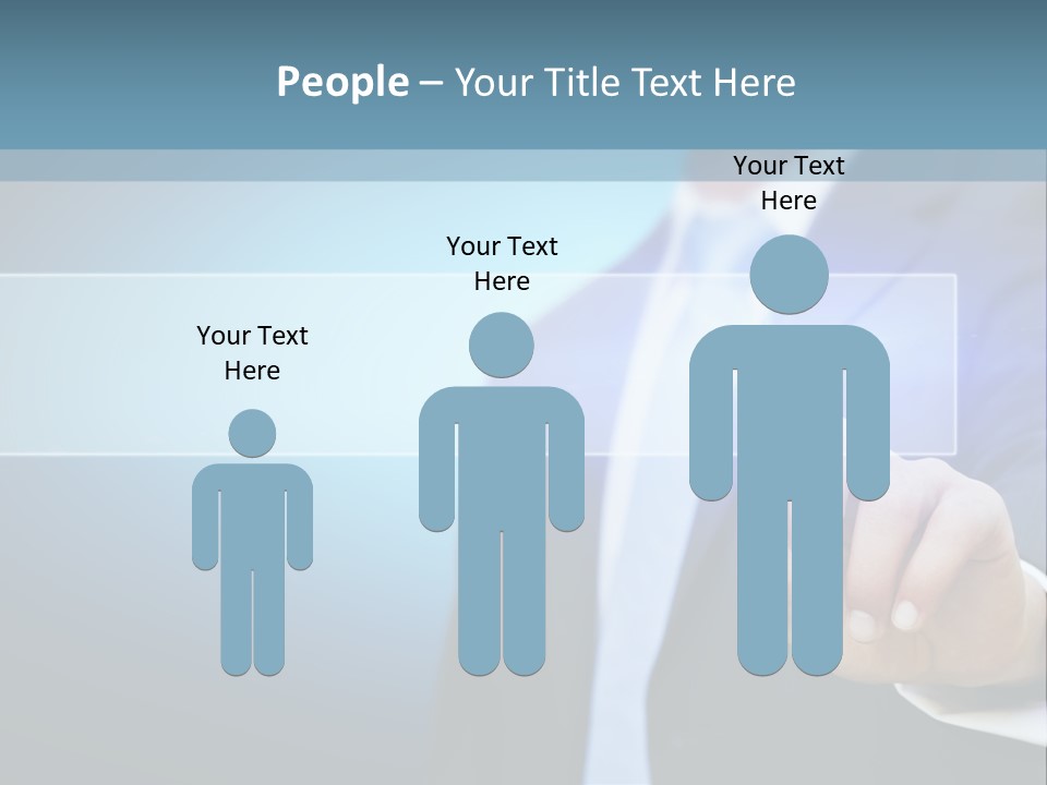 Business Hand Button PowerPoint Template