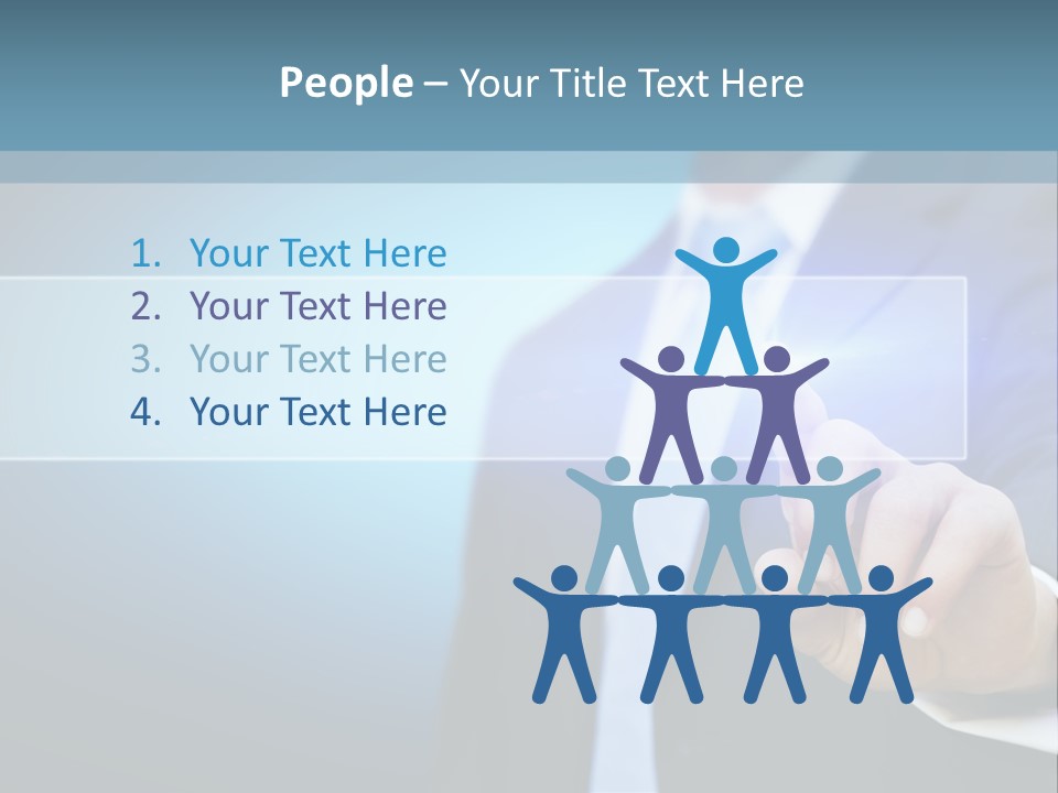 Business Hand Button PowerPoint Template