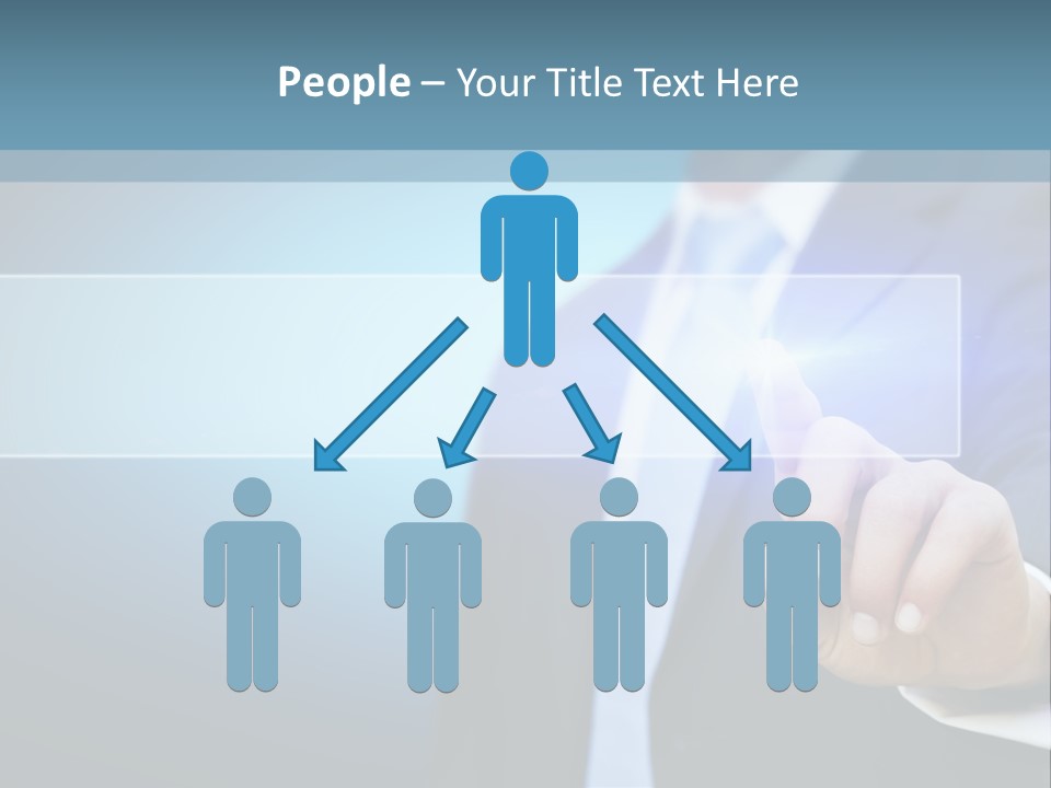 Business Hand Button PowerPoint Template