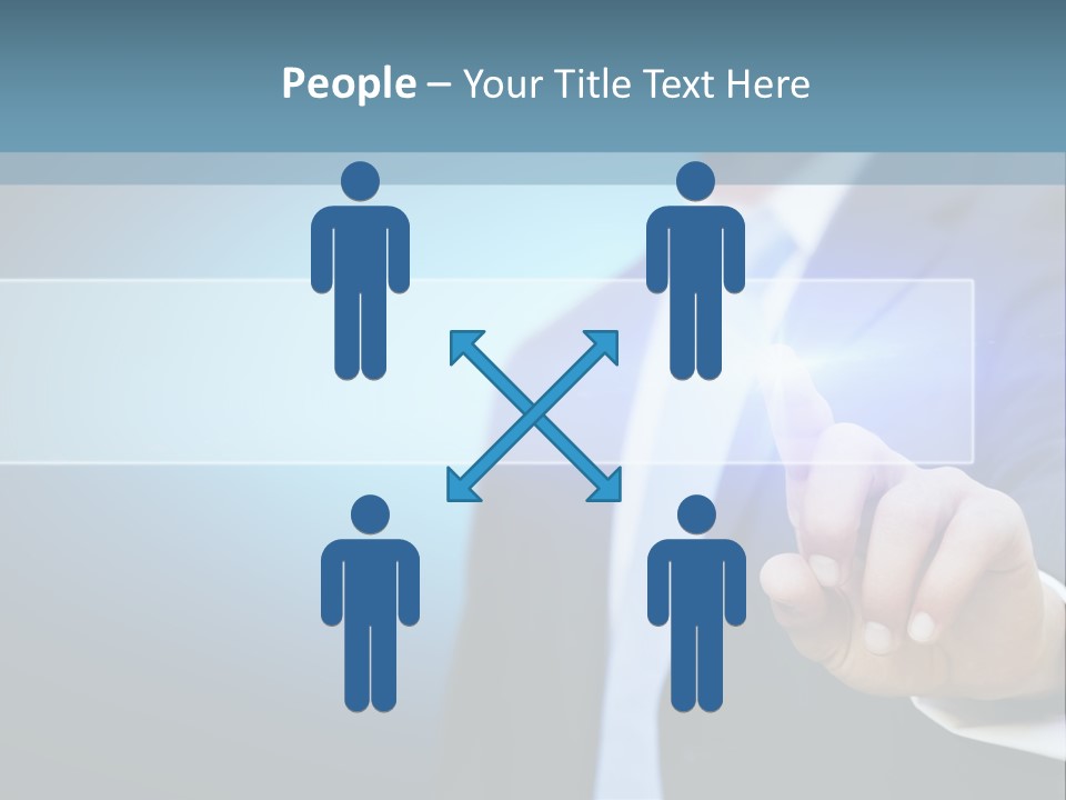 Business Hand Button PowerPoint Template