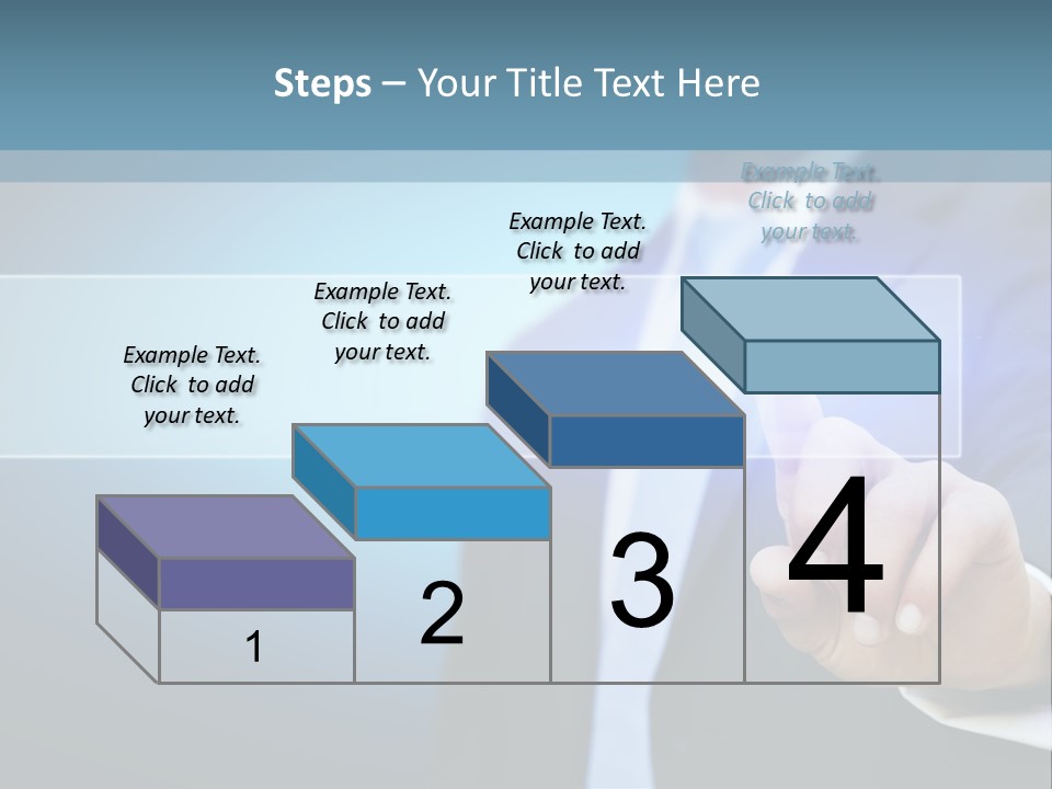 Business Hand Button PowerPoint Template